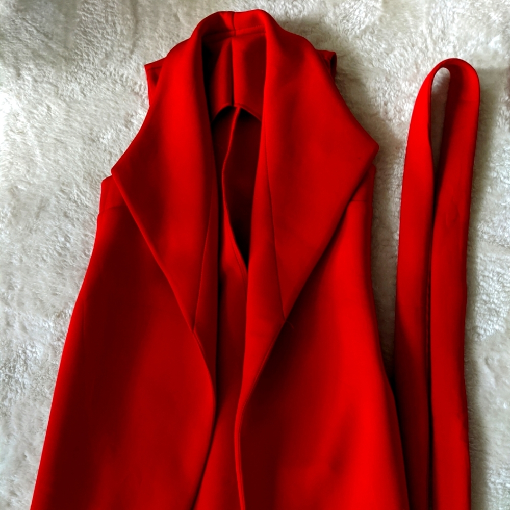 Long Vest with Belt